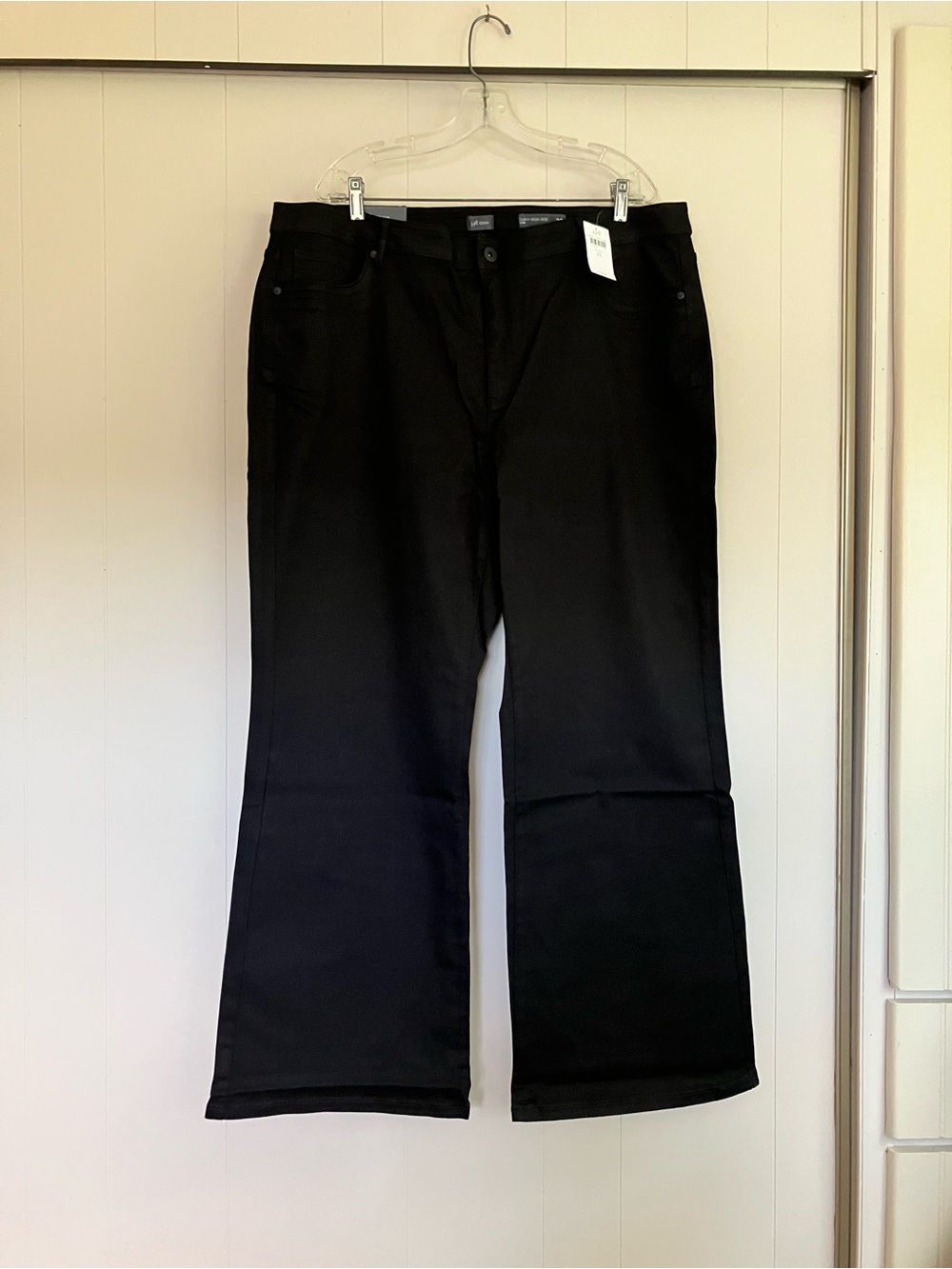 J. Jill Denim Curvy Fit High Rise Flare Black Jeans 22 Regular MSRP $119 NWT